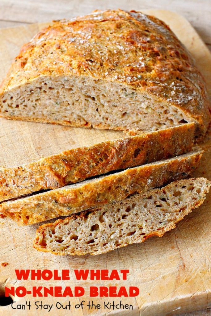 Whole Wheat No-Knead Bread | Can't Stay Out of the Kitchen | fantastic #NoKneadBread using #WheatFlour, #ProvoloneCheese & #SevenGrainCereal. Incredibly easy #HomemadeBread #recipe. #bread #ArtisanBread