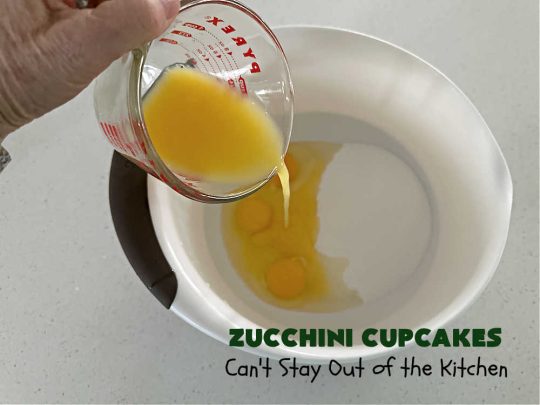 Zucchini Cupcakes | Can't Stay Out of the Kitchen | these scrumptious #cupcakes include grated #zucchini, #OrangeJuice, #cinnamon, #cloves & #AlmondExtract for an exquisite pop in flavor everyone loves. The #caramel #frosting is to die for! Perfect #dessert for any #tailgating party or #BackyardBarbecue. #ZucchiniCupcakes